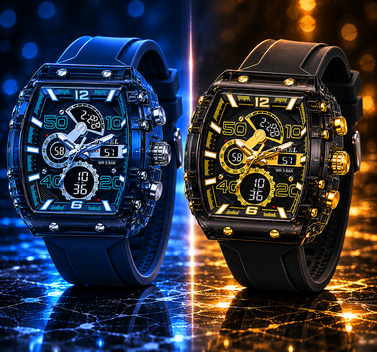 Montre Sport Smael (Analogique + Numérique) (Ref MM103)