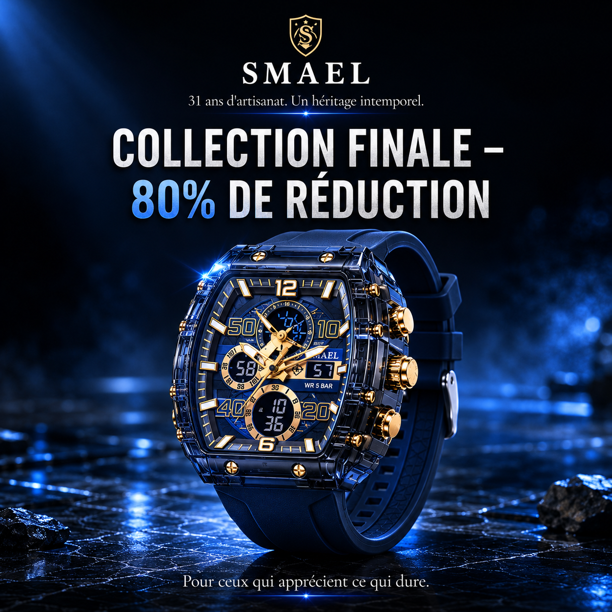 Montre Sport Smael (Analogique + Numérique) (Ref MM103)