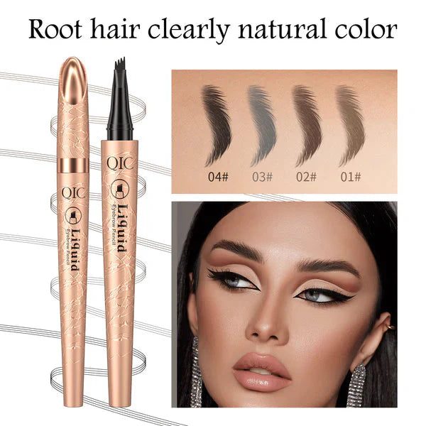 Stylo à Sourcils Effet Microblading 3D à 4 Pointes